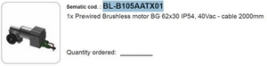 2000B  BRUSHLESS MOTOR BG 62X30 IP54, 40VAC - CABLE 2000MM